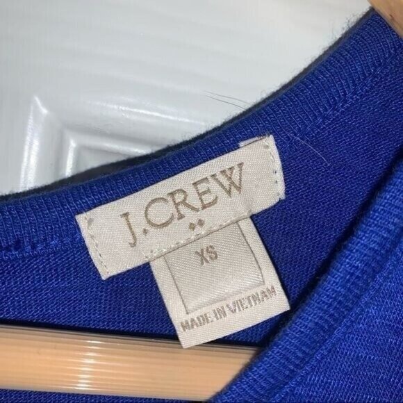 J.Crew Factory Blue Sleeveless Pullover Keyhole Back Ruffle Blouse Size XS - Picture 6 of 6